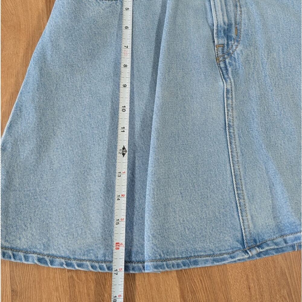 Levi's Denim Flounce Mini Skirt Womens 27/S Blue High-rise A-line - Picture 7 of 8